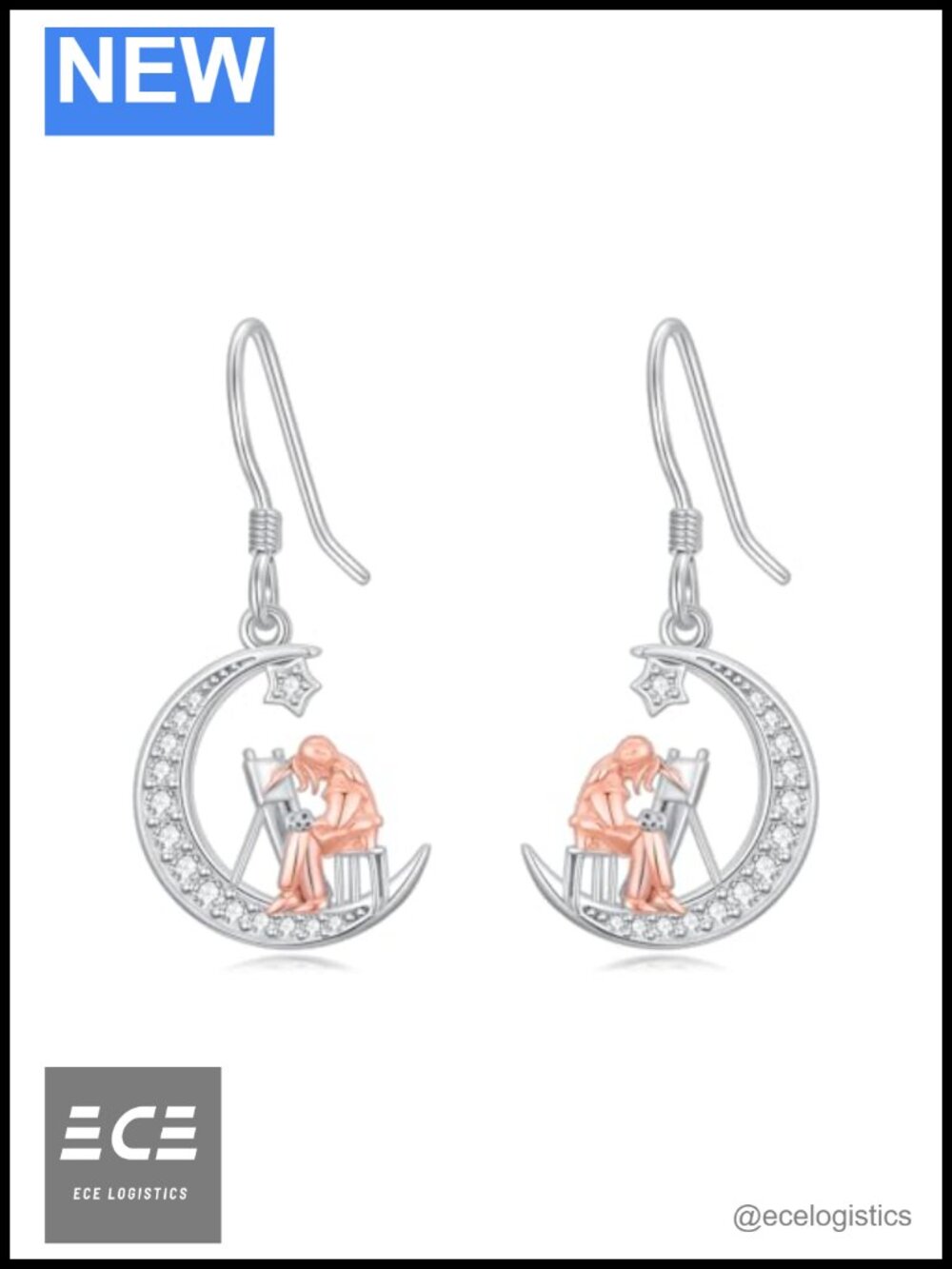 Art Music Dangle Earrings 925 Sterling Silver Drop for Women